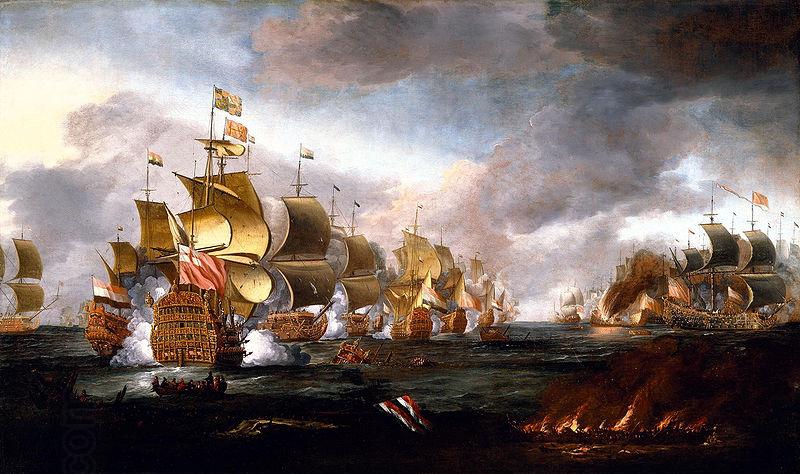 Adriaen Van Diest The Battle of Lowestoft oil painting picture
